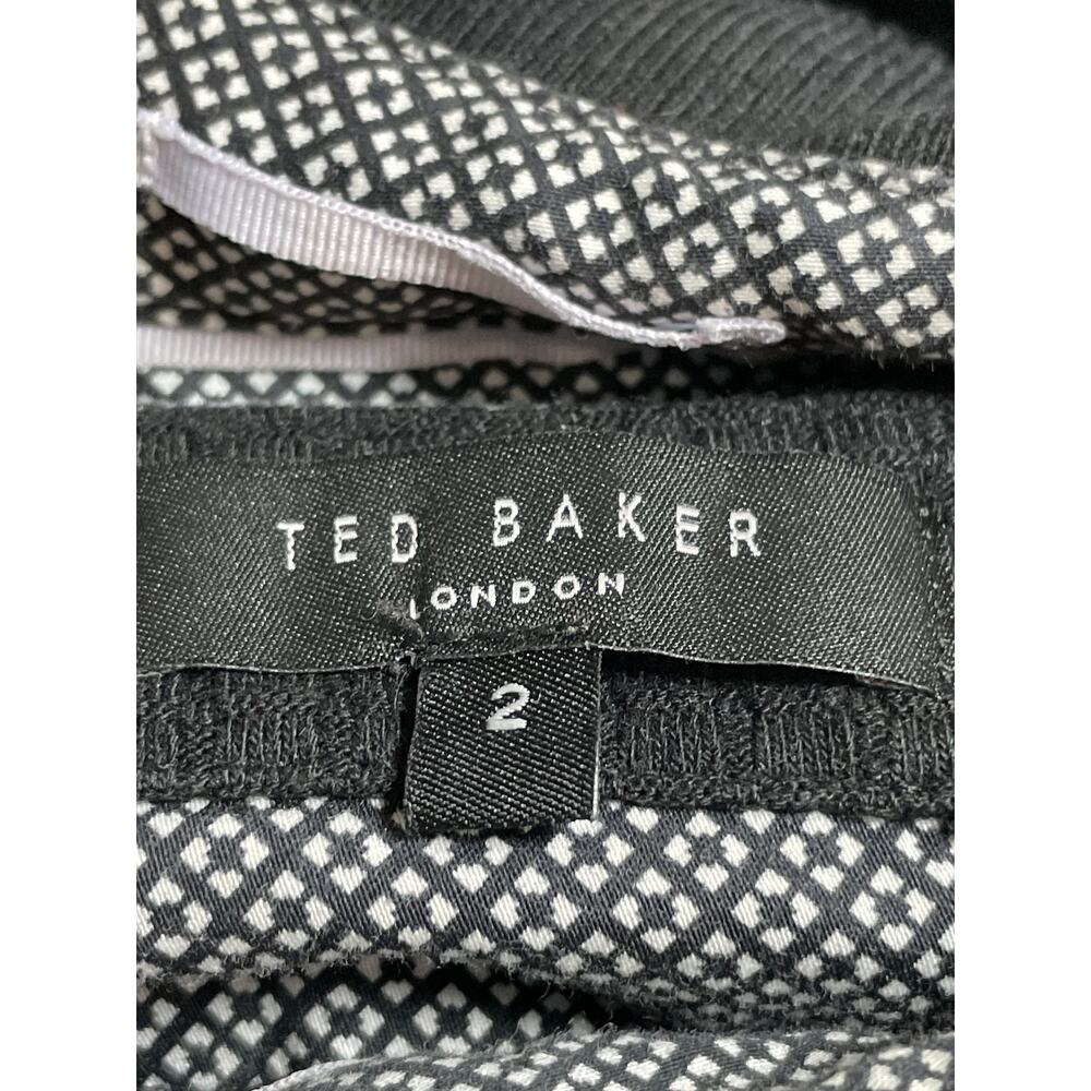 Ted Baker London Black Waffle Knit Collared Long Sleeve Sweatshirt Sweater Top 2 - Picture 5 of 6